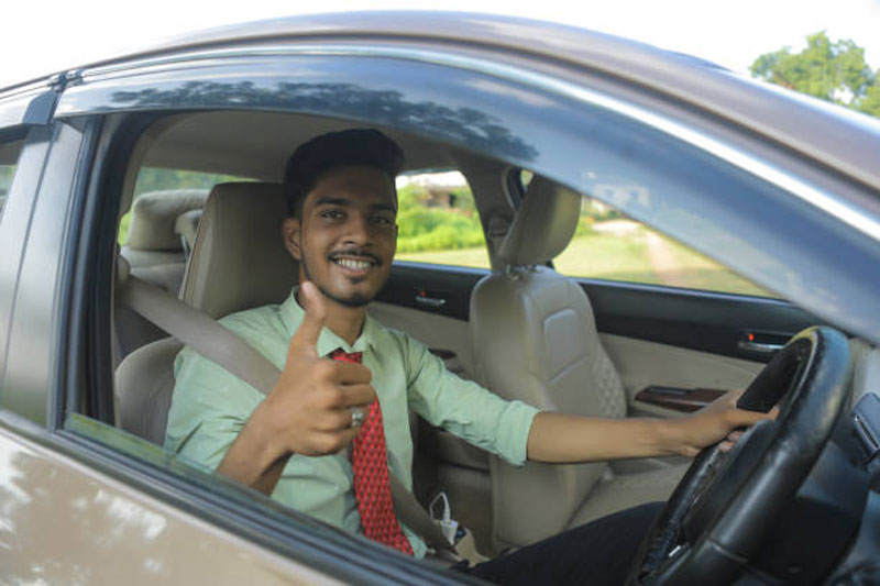 Professional Cab Driver in Uniform